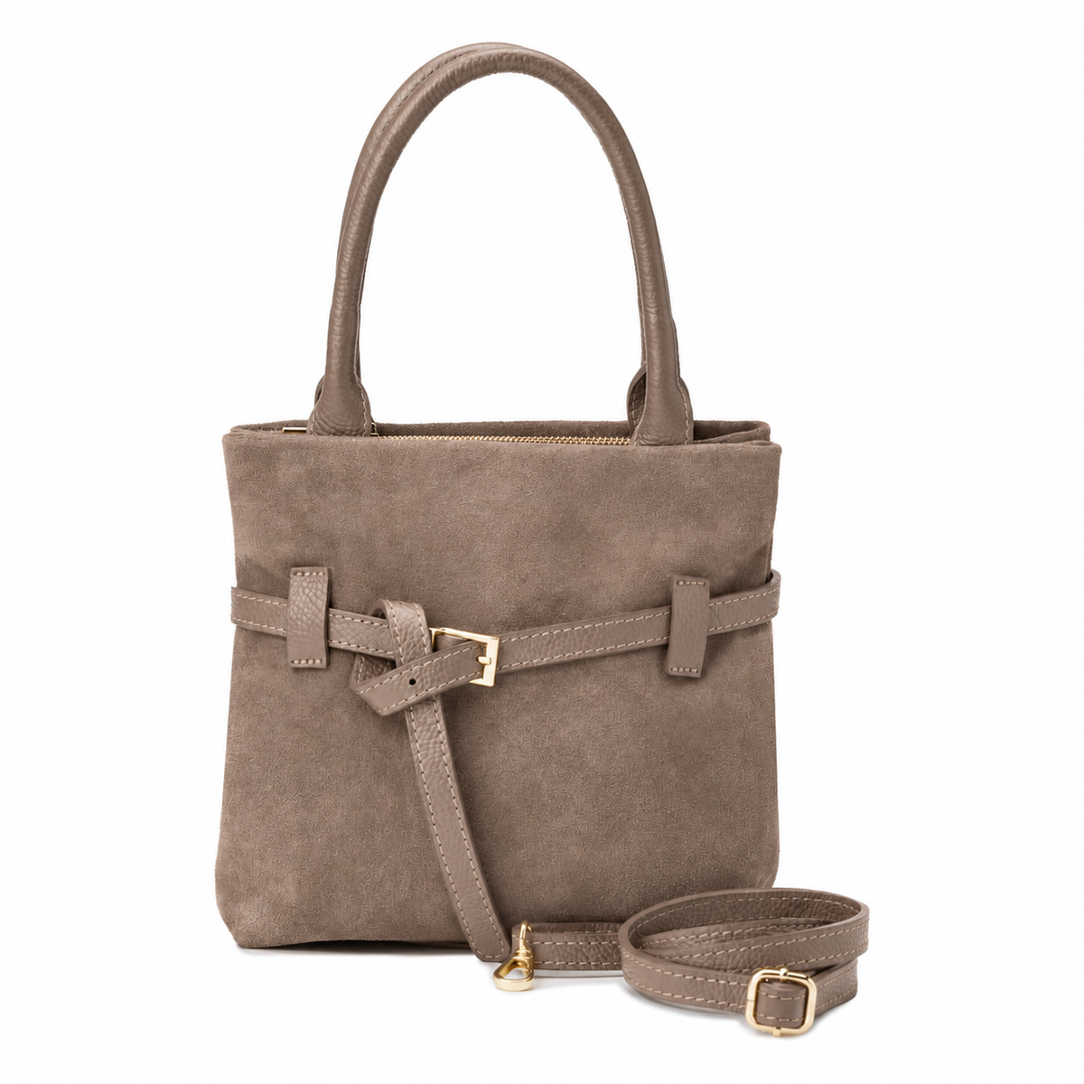 WILDLEDERTASCHE MIT BINDEDETAIL