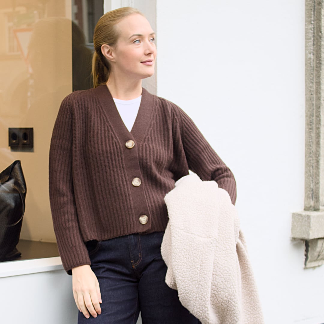 V-CARDIGAN BOXY CASHMERE