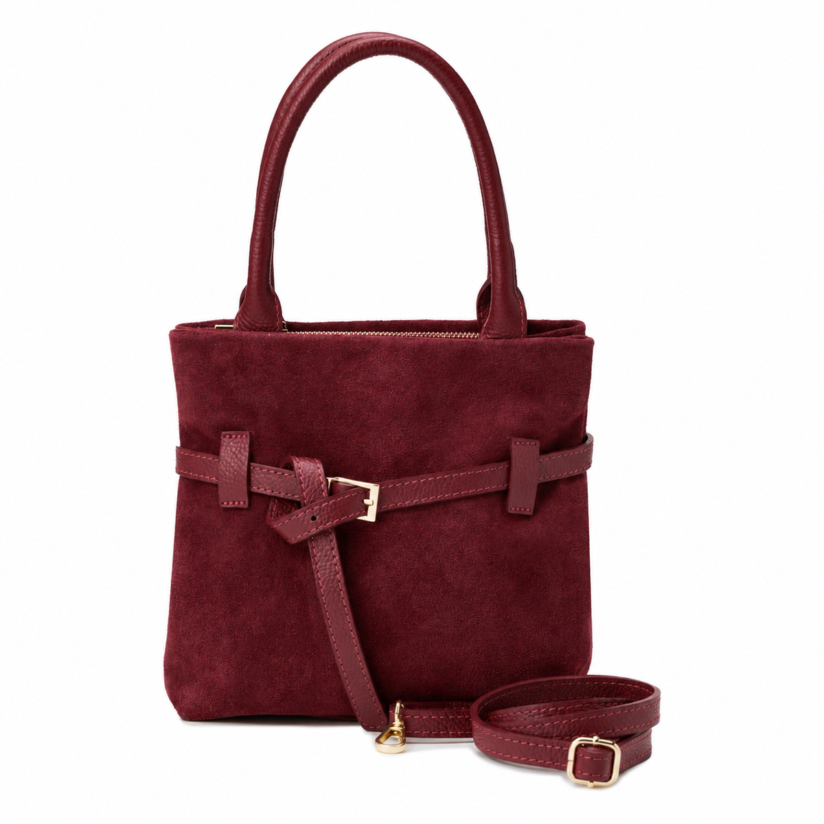 WILDLEDERTASCHE MIT BINDEDETAIL