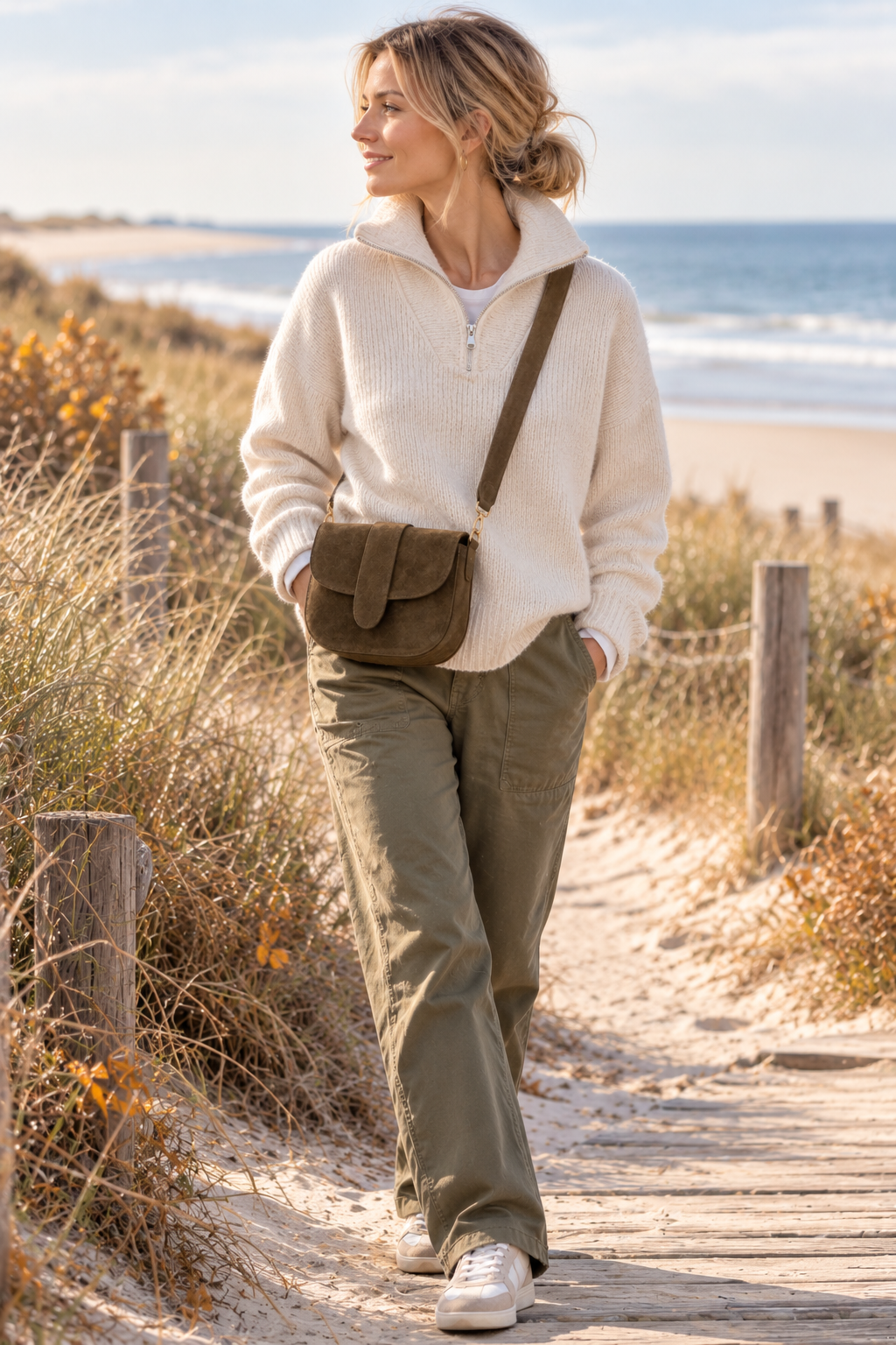 RIB ZIP SWEATER