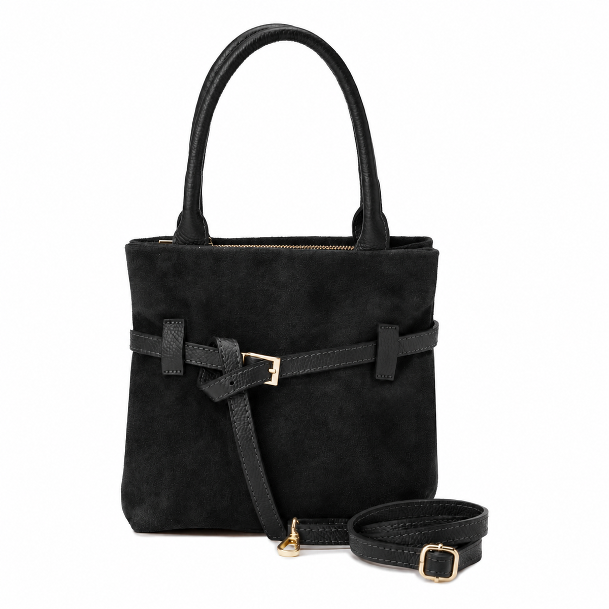 WILDLEDERTASCHE MIT BINDEDETAIL